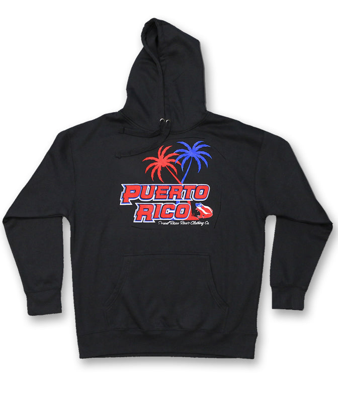 Puerto Rico Baseball Hooded Pullover Sweatshirt