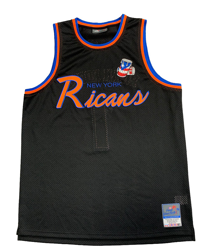 NY Ricans script jersey - Black *** PRE-ORDER JERSEY ONLY. WILL SHIP APROX JULY 15***
