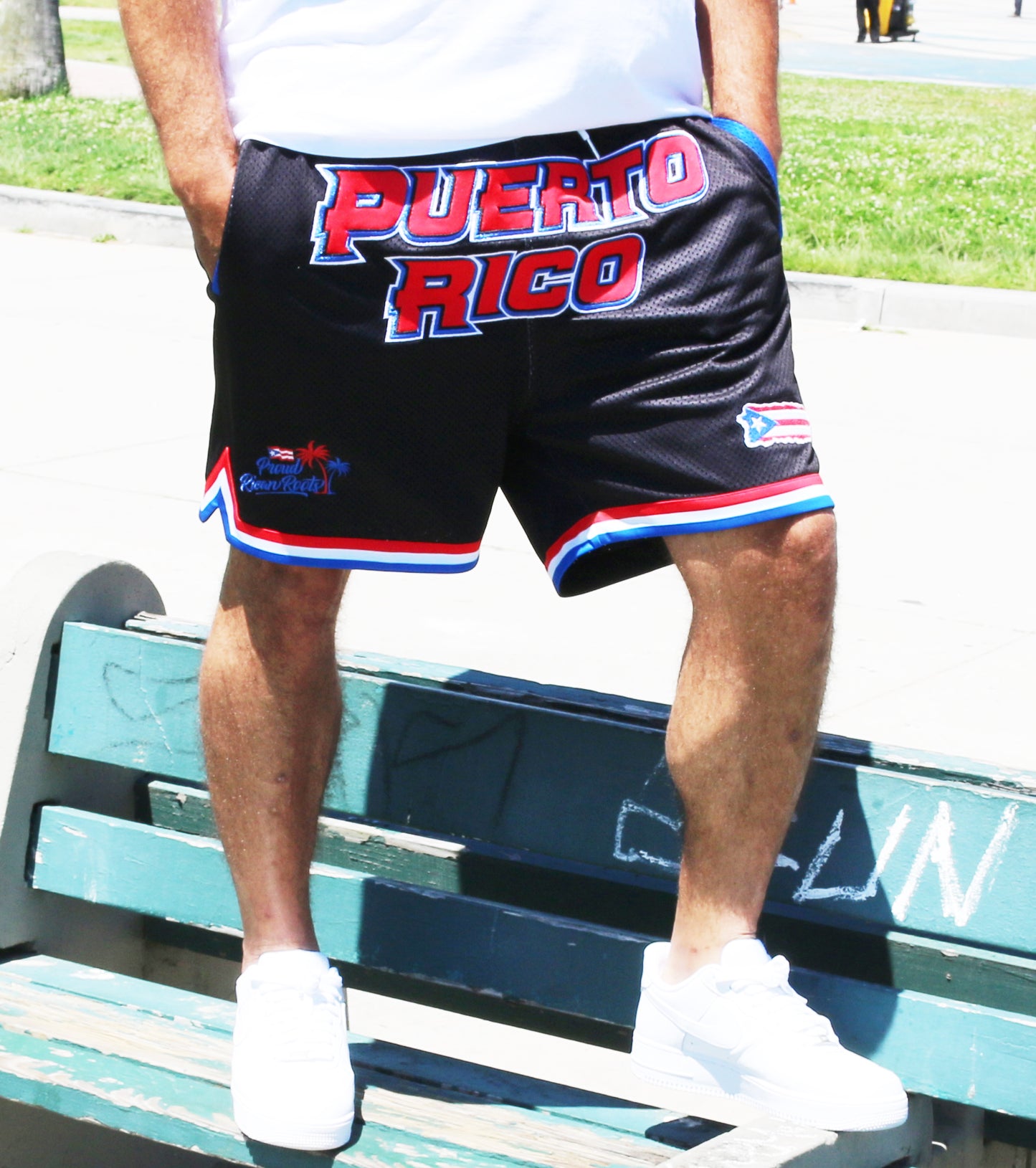 Puerto Rico Pride Basketball Shorts - Black