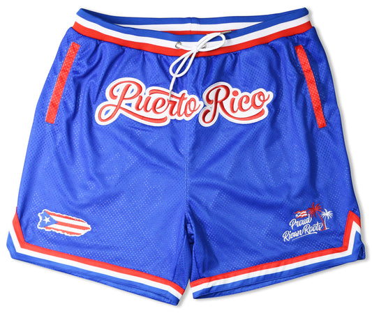 Puerto Rico Pride Basketball Shorts - Blue