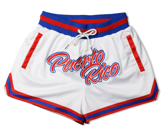 Puerto Rico Pride Women’s basketball shorts - White